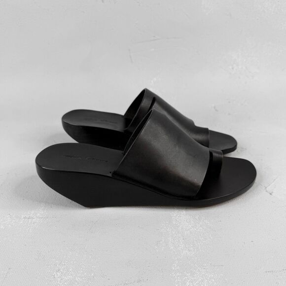 NIB Rick Owens 2016 Black Leather Octavio Sliver Wedge Sandal IT 39, US 9 NEW - Picture 5 of 9